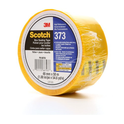 Scotch Box Sealing Tape 373 Yellow 48 mm × 50 m - Industrial Tool & Supply