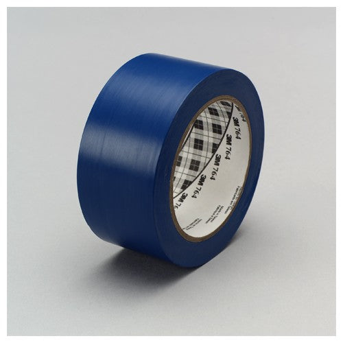 3M General Purpose Vinyl Tape 764 Blue 3″ × 36 yd 5 mil Individually Wrapped Conveniently Packaged - Industrial Tool & Supply