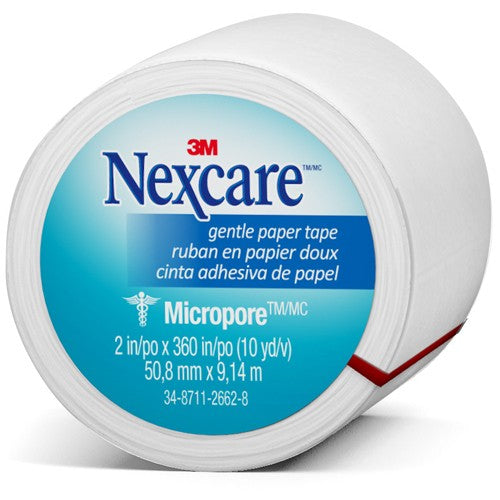 Nexcare Micropore Paper First Aid Tape 530-P1/2 2″ × 10 yds Wrapped - Industrial Tool & Supply