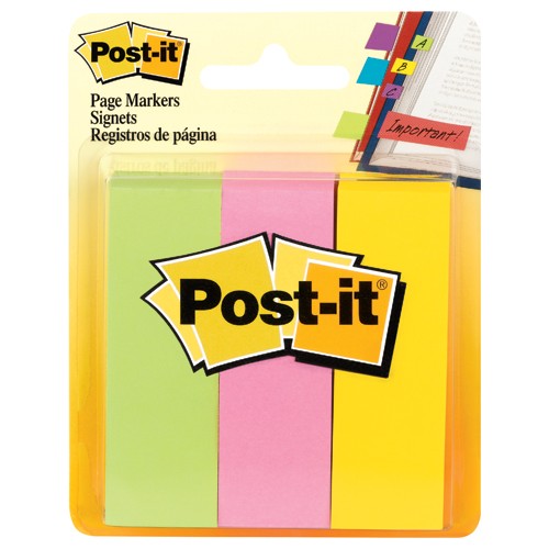 ‎Post-it Page Markers 5487 7/8″ × 2-7/8″ Neon - Exact Industrial Supply