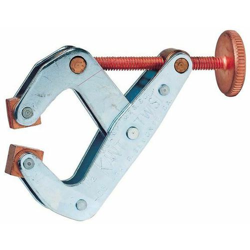 Round Handle Clamp - 3/8″ Throat Depth, 3/4″ Max. Opening - Industrial Tool & Supply