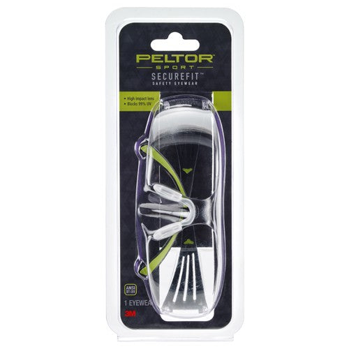 ‎Peltor Sport SecureFit Safety Eyewear SF400-PC-8 Clear/AF Lens - Industrial Tool & Supply