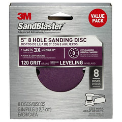 3M SandBlaster Sanding Discs 99622SB-ES 5in × 8Hole 80 grit - Industrial Tool & Supply