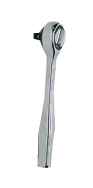 5-1/4" OAL - 1/4'' Drive - Round Head - Heavy Duty Reversible Ratchet - Plain Handle - Industrial Tool & Supply