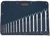 Wright Tool Fractional Combination Wrench Set -- 15 Pieces; 12PT Chrome Plated; Includes Sizes: 5/16; 3/8; 7/16; 1/2; 9/16; 5/8; 11/16; 3/4; 13/16; 7/8; 15/16; 1; 1-1/16; 1-1/8; 1-1/4"; Grip Feature - Industrial Tool & Supply