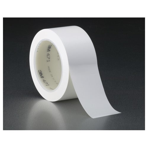 3M Vinyl Tape 471 White 3/8″ × 36 yd 5.2 mil - Industrial Tool & Supply