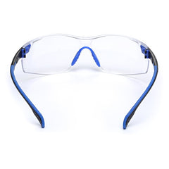 3M Solus 1000-Series Safety Glasses S1101SGAF Black/Blue Clear Scotchgard Anti-Fog Lens - Industrial Tool & Supply