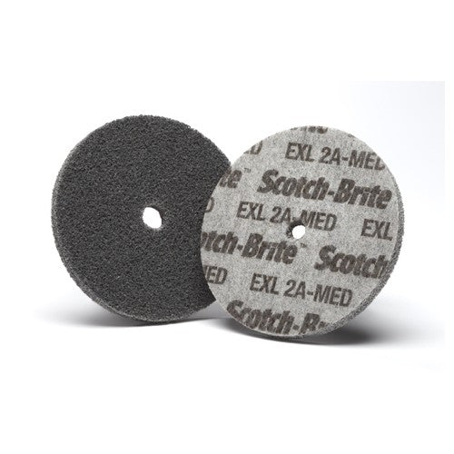 Scotch-Brite EXL Unitized Wheel XL-UW 2A Medium 3″ × 1/4″ × 1/4″ - Industrial Tool & Supply