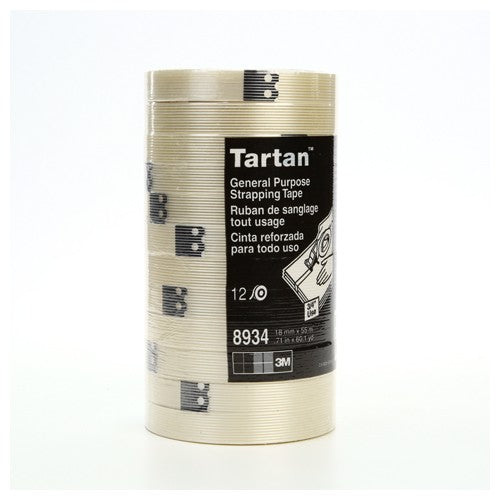 Tartan Filament Tape 8934 Clear 18 mm × 55 m 4 mil - Industrial Tool & Supply