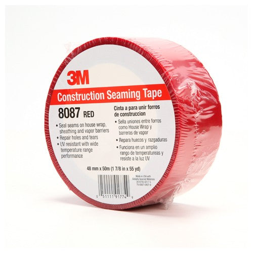 48 mm × 50 m Construction Seaming Tape Red Alt Mfg # 91774 - Industrial Tool & Supply