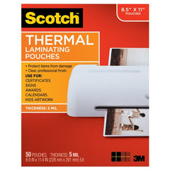 ‎Scotch Thermal Pouches 5 mil TP5854-50 8.9″ × 11.4″ (228 mm × 291 mm) - Industrial Tool & Supply