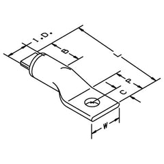 3M Scotchlok Aluminum One Hole Lug 40029 up to 35 kV 1 AWG Gold - Industrial Tool & Supply