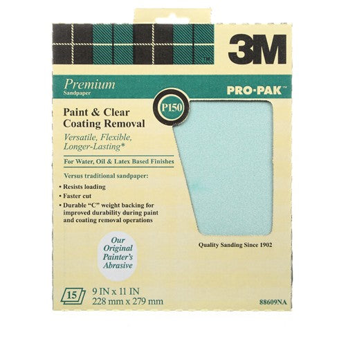 ‎9 in × 11 in 3M™ Pro-Pak™ Sandpaper Pai88609NA - 150 Grit Alt Mfg # 88609 - Industrial Tool & Supply