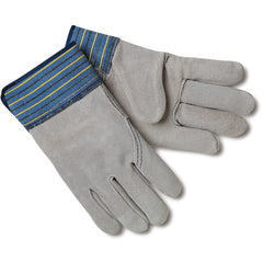 ‎Select Shoulder Leather Palm Gloves - Full Leather Back - 2-1/2″ Plasticized Safety Cuff - Size X-Large - Industrial Tool & Supply