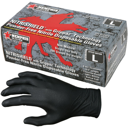 SM NITRISHIELD W/GRIPPAZ 6MIL 9.5 - Industrial Tool & Supply
