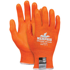 MCR Safety Cut Pro Glove - 13 Gauge Orange Kevlar/Synthetic - Nitrile Foam Coated Palm - Size Medium - Industrial Tool & Supply