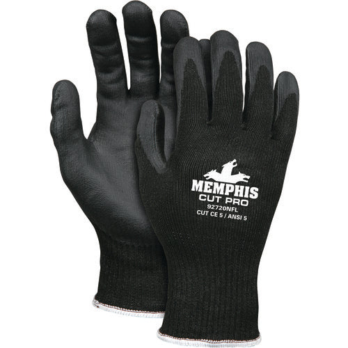 MCR Safety Cut Pro Glove - 10 Gauge HyperMax Shell - Nitrile Foam Coated Palm and Fingertips - Size Medium - Industrial Tool & Supply