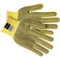 MCR Safety Cut Pro Glove - 7 Gauge Kevlar - Regular Weight - PVC Dots on 2 Sides - Size Large - Industrial Tool & Supply
