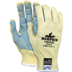 MCR Safety Cut Pro Hero Gloves - 13 Gauge Kevlar / Stainless Steel / Spandex - PVC Dots on Palm - Size X-Large - Industrial Tool & Supply