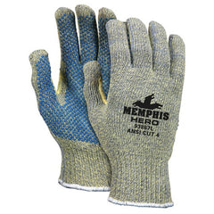 MCR Safety Cut Pro Hero Gloves - 7 Gauge Kevlar / Stainless Steel / Nylon - PVC Dots Palm Side - Size X-Large - Industrial Tool & Supply