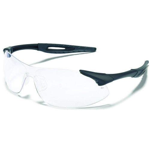 Safety Glasses - Clear Anti-Fog Lens - Black Frame - IA1 Style - Industrial Tool & Supply