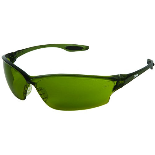 Safety Glasses - Green Filter 3.0 Lens - Green Frame - LW2 Style - Industrial Tool & Supply