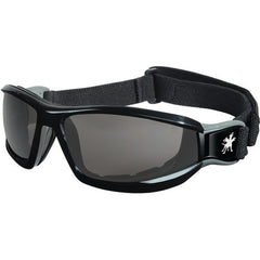 RP1 Black Frame w/Strap Gray Anti-Fog Lens - Safety Glasses - Industrial Tool & Supply