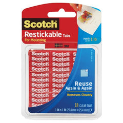 Scotch Restickable Tabs R100 1″ × 1″ 18 squares - Exact Industrial Supply