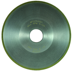 6 x 3/4 x 1-1/4'' - 1/8'' Abrasive Depth - 150 Grit - 45 Degree Angle Type 15V9 Diamond Dish Wheel - Industrial Tool & Supply