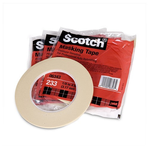 Scotch Automotive Refinish Masking Tape 233 06343 3 mm × 55 m - Industrial Tool & Supply