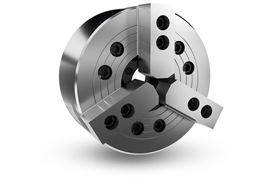 Auto Strong N-200A Series 3-jaw through-hole power chuck (adapter included) - Part # N-232A11 - Exact Industrial Supply