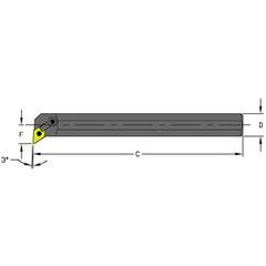 S20T MDUNR3 Steel Boring Bar - Industrial Tool & Supply