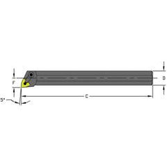 A20U MWLNL4 Steel Boring Bar w/Coolant - Industrial Tool & Supply