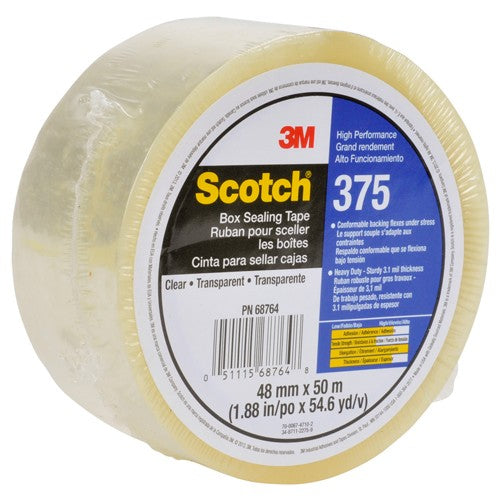 Scotch Box Sealing Tape 375 Clear 48 mm × 50 m - Industrial Tool & Supply