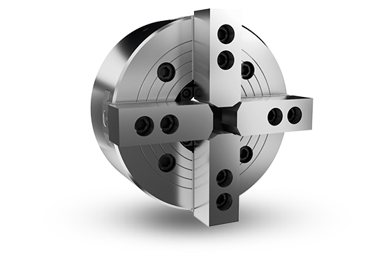 Auto Strong NIT-200 Series 4-jaw through-hole power chuck (adapter excluded) - Part # NIT-224 - Exact Industrial Supply