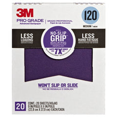 ‎3M Pro Grade Precision Faster Sanding Sanding Sheets 120 grit Medium 27120TRI-20 9″ × 11″ - Industrial Tool & Supply