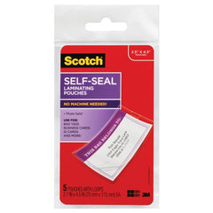 ‎Scotch Self-Sealing Laminating Pouches LS853-5G Bag Tags - Industrial Tool & Supply