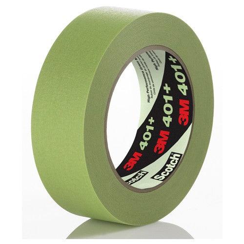 3M High Performance Green Masking Tape 401+ 36 mm × 55 m 6.7 mil Bulk - Industrial Tool & Supply