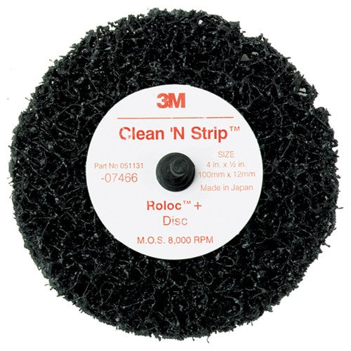 Scotch-Brite Roloc + Clean and Strip Disc 7466 4″ × 1/2″ S XCS - Industrial Tool & Supply