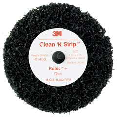 Scotch-Brite Roloc + Clean and Strip Disc 7466 4″ × 1/2″ S XCS - Industrial Tool & Supply