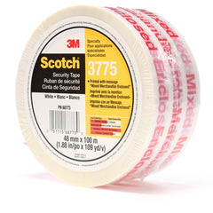Scotch Printed Message Box Sealing Tape 3775 White 48 mm × 100 m Individually Wrapped - Industrial Tool & Supply