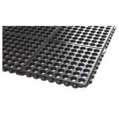 3' x 3' x 5/8" Thick Drainage Mat - Black - Industrial Tool & Supply