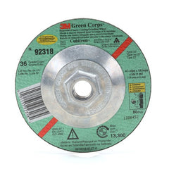 ‎3M Green Corps Cutting/Grinding Wheel T27 4-1/2″ × 1/8″ × 5/8-11 Internal 36 Grit - Industrial Tool & Supply