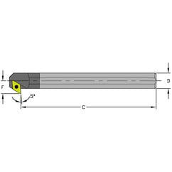 A12Q SDXCR3 Steel Boring Bar w/Coolant - Industrial Tool & Supply