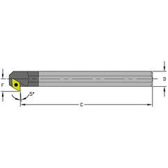 A12Q SDXCR3 Steel Boring Bar w/Coolant - Industrial Tool & Supply