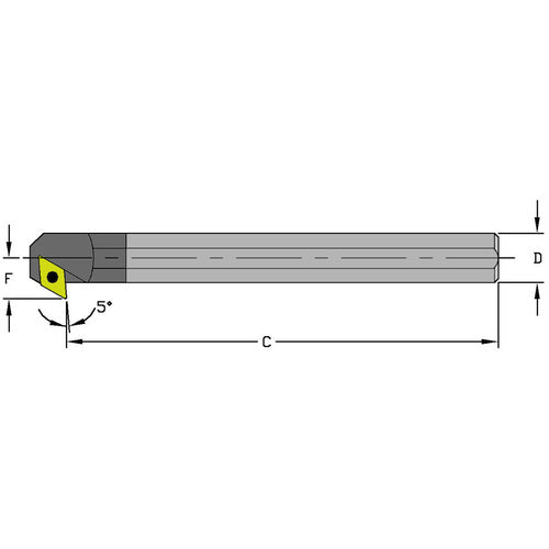 E10S SDXCL2 Coolant Thru Carbide Boring Bar - Industrial Tool & Supply