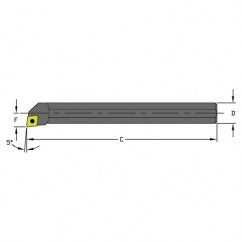 Indexable Coolant Thru Boring Bar-A05G SCLPR1.8 5/16″ SH - Industrial Tool & Supply