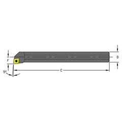 S08M SCLCL2 Steel Boring Bar - Industrial Tool & Supply