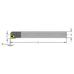 Indexable Coolant-Thru Boring Bar-E08J-STUCR2 1/2″ SH - Industrial Tool & Supply