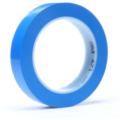 3M Vinyl Tape 471 Blue 3/4″ × 36 yd 5.2 mil - Industrial Tool & Supply